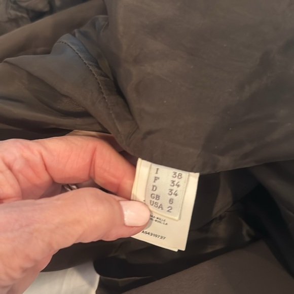 Philosophy Di Alberta Ferretti brown classy dress with black belt. Made in Italy - Picture 13 of 14